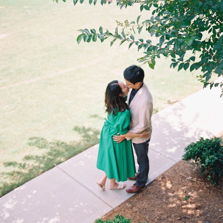 alt="atlanta maternity photographer indoor session film photography"