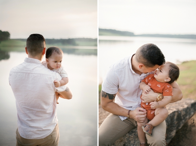 alt="Golden Hour Family Session at sunset Atlanta Photographer Noi Tran"