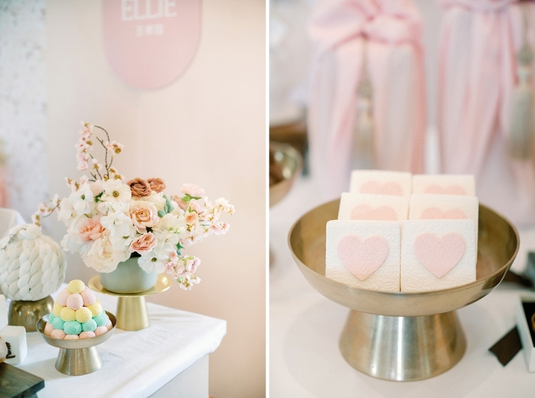 alt="Atlanta Family Photographer Noi Tran First Birthday Party Blush Pink"